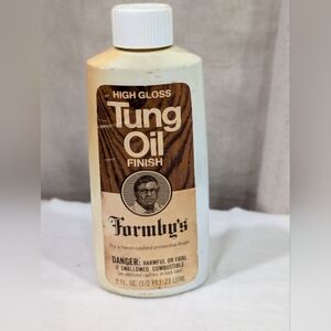 Formby’s Traditional High Gloss Tung Oil 8 oz 90% full- Discontinued 1980